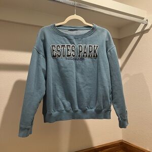 Estes Park Blue Crewneck Sweater
